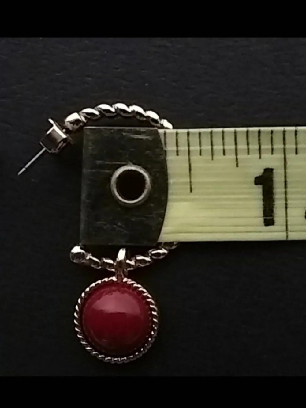 Gold-Tone Coin Charm Bangle Bracelets & Earrings with Red Enamel Accents | EUC